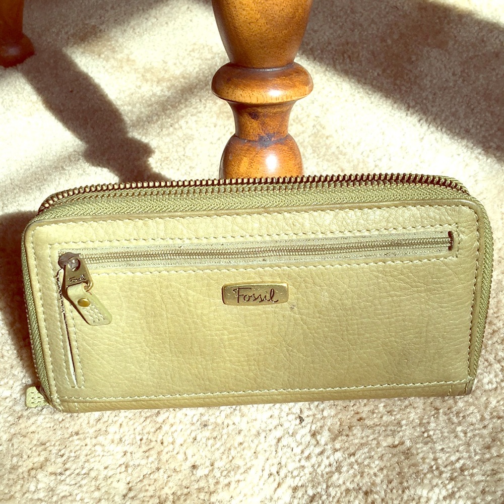 Fossil green wallet